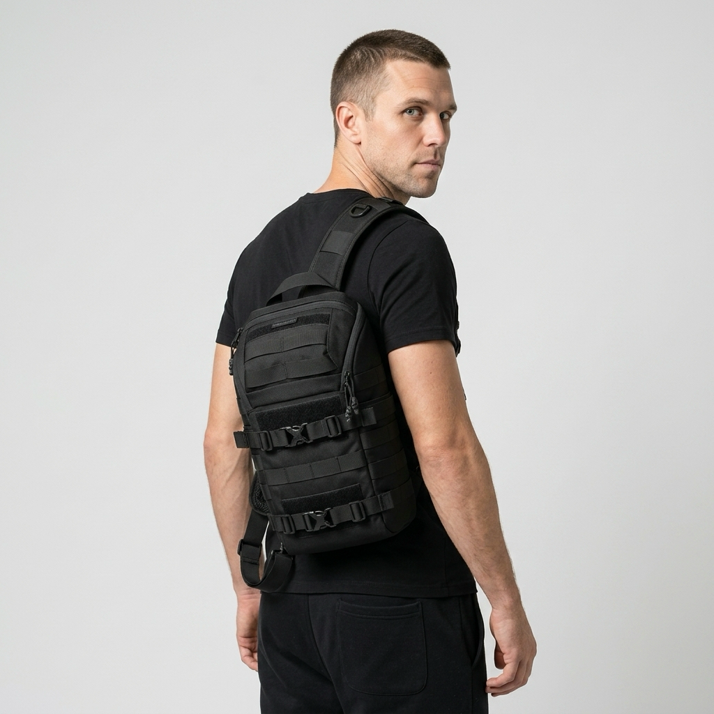 Q-AERO Lightweight Waterproof Chest Sling Bag – Durable Anti-Scratch Men's Travel & Adventure Bag