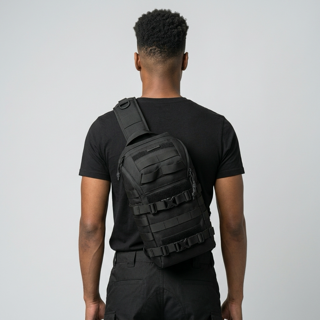 Q-AERO Lightweight Waterproof Chest Sling Bag – Durable Anti-Scratch Men's Travel & Adventure Bag