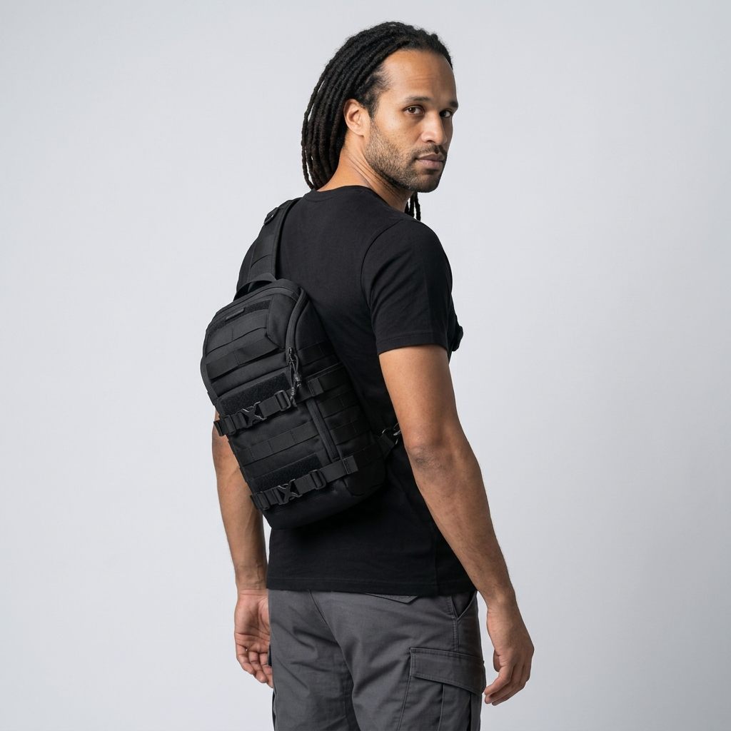 Q-AERO Lightweight Waterproof Chest Sling Bag – Durable Anti-Scratch Men's Travel & Adventure Bag