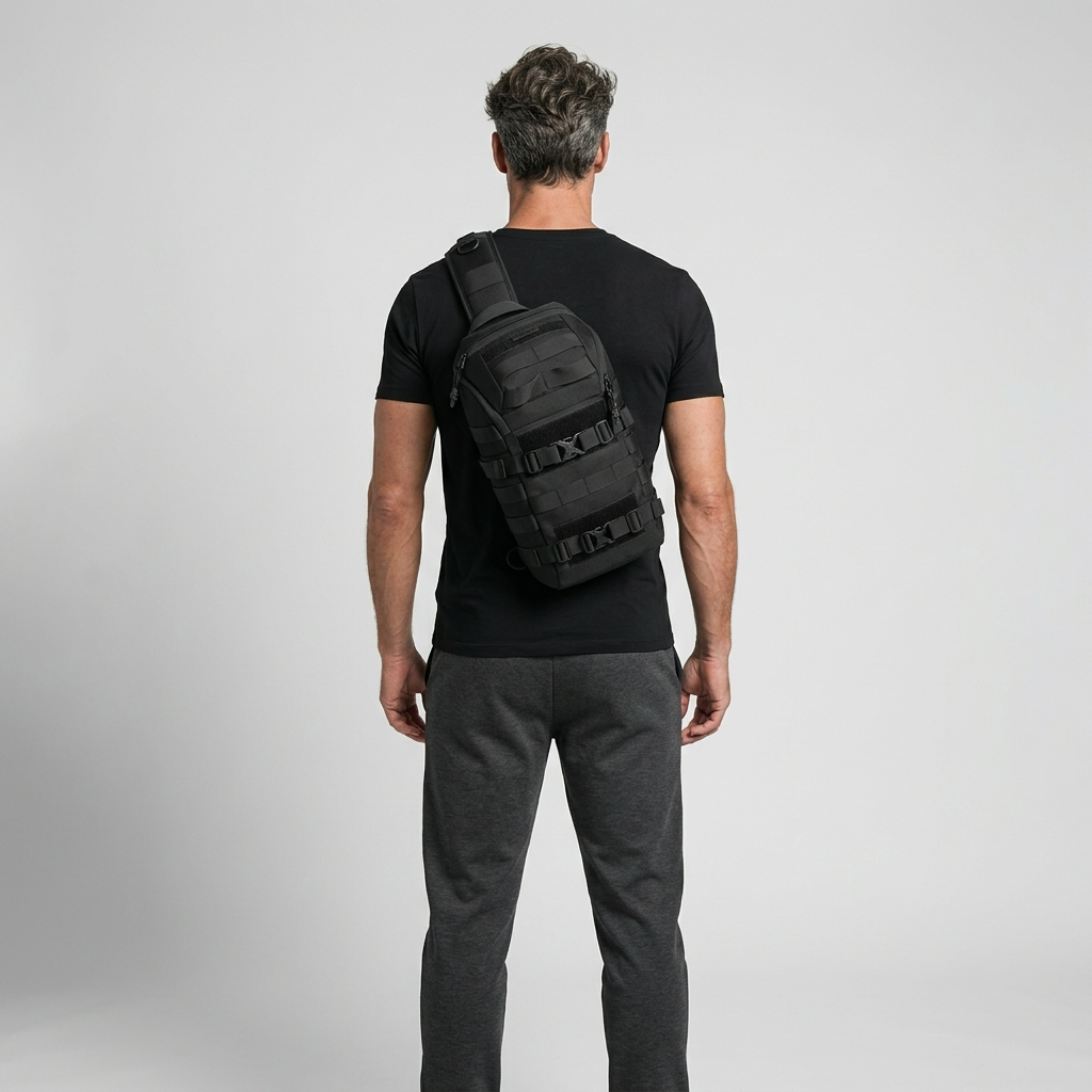 Q-AERO Lightweight Waterproof Chest Sling Bag – Durable Anti-Scratch Men's Travel & Adventure Bag