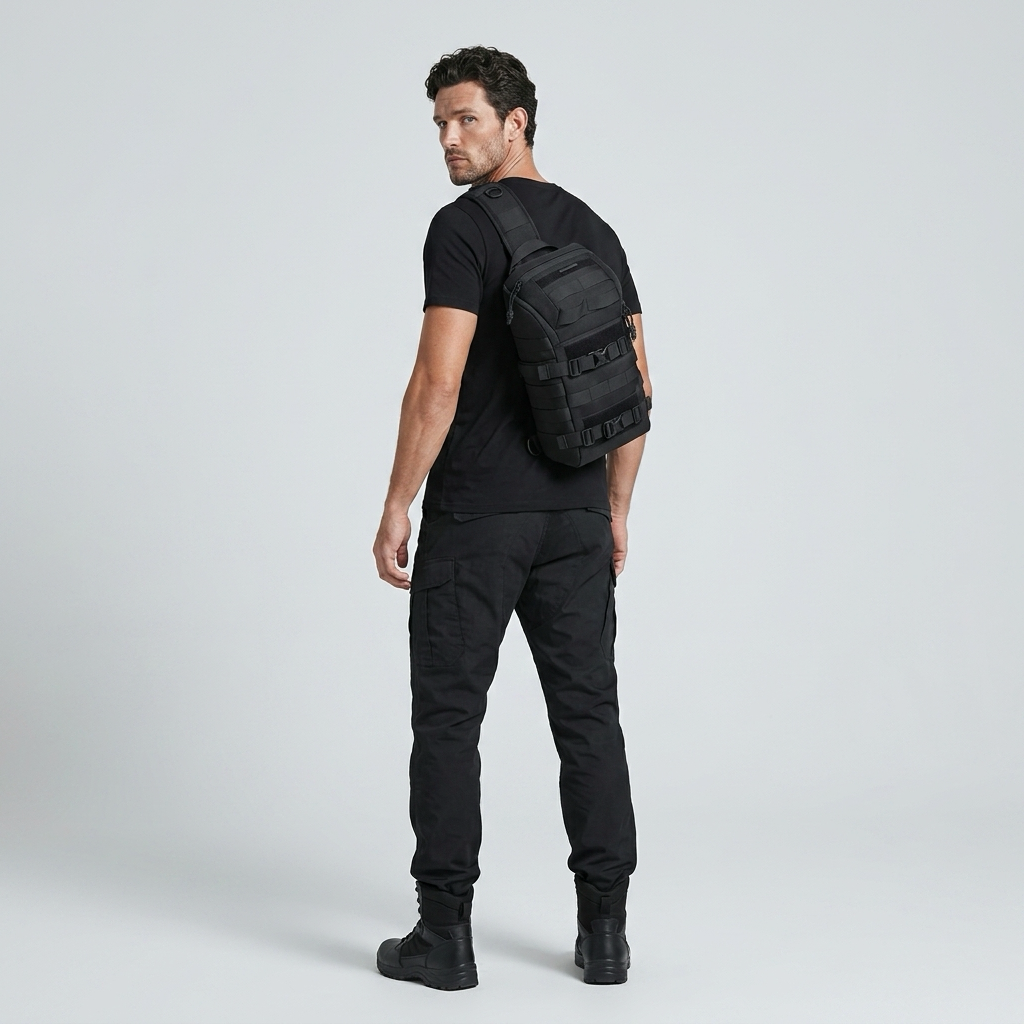Q-AERO Lightweight Waterproof Chest Sling Bag – Durable Anti-Scratch Men's Travel & Adventure Bag