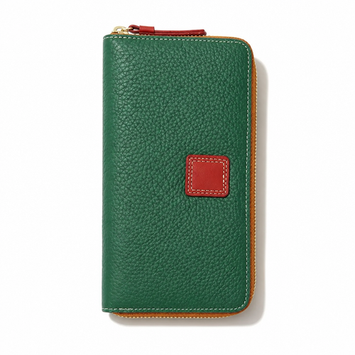 Q-AUREL Women's Genuine Leather Long Zipper Wallet & Wristlet Clutch