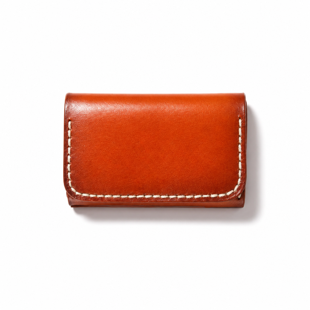 Q-CARDE Luxury Vegetable-Tanned Leather Business Card Holder