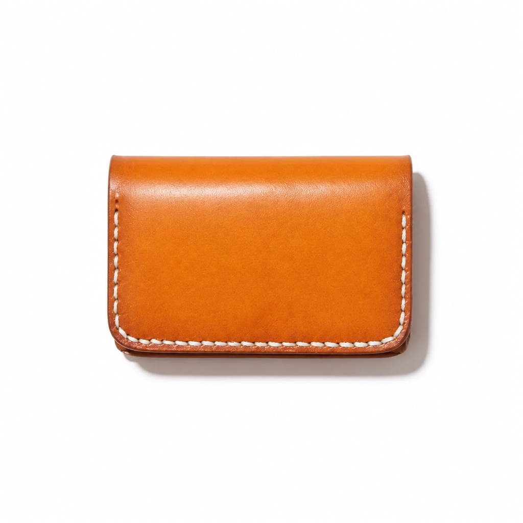 Q-CARDE Luxury Vegetable-Tanned Leather Business Card Holder