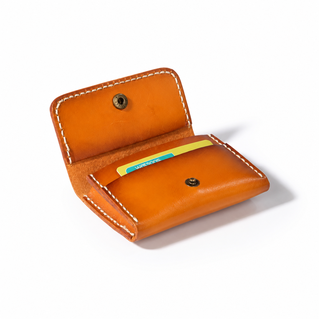 Q-CARDE Luxury Vegetable-Tanned Leather Business Card Holder