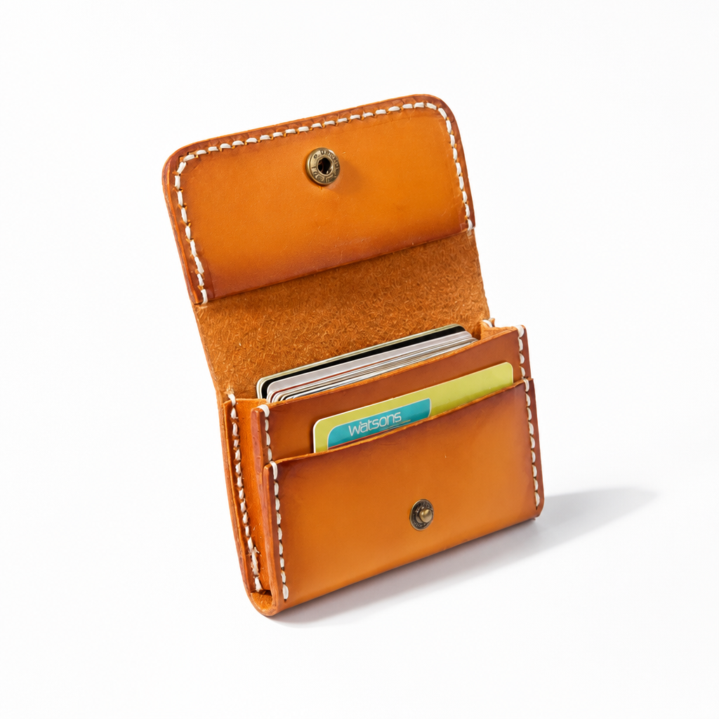 Q-CARDE Luxury Vegetable-Tanned Leather Business Card Holder