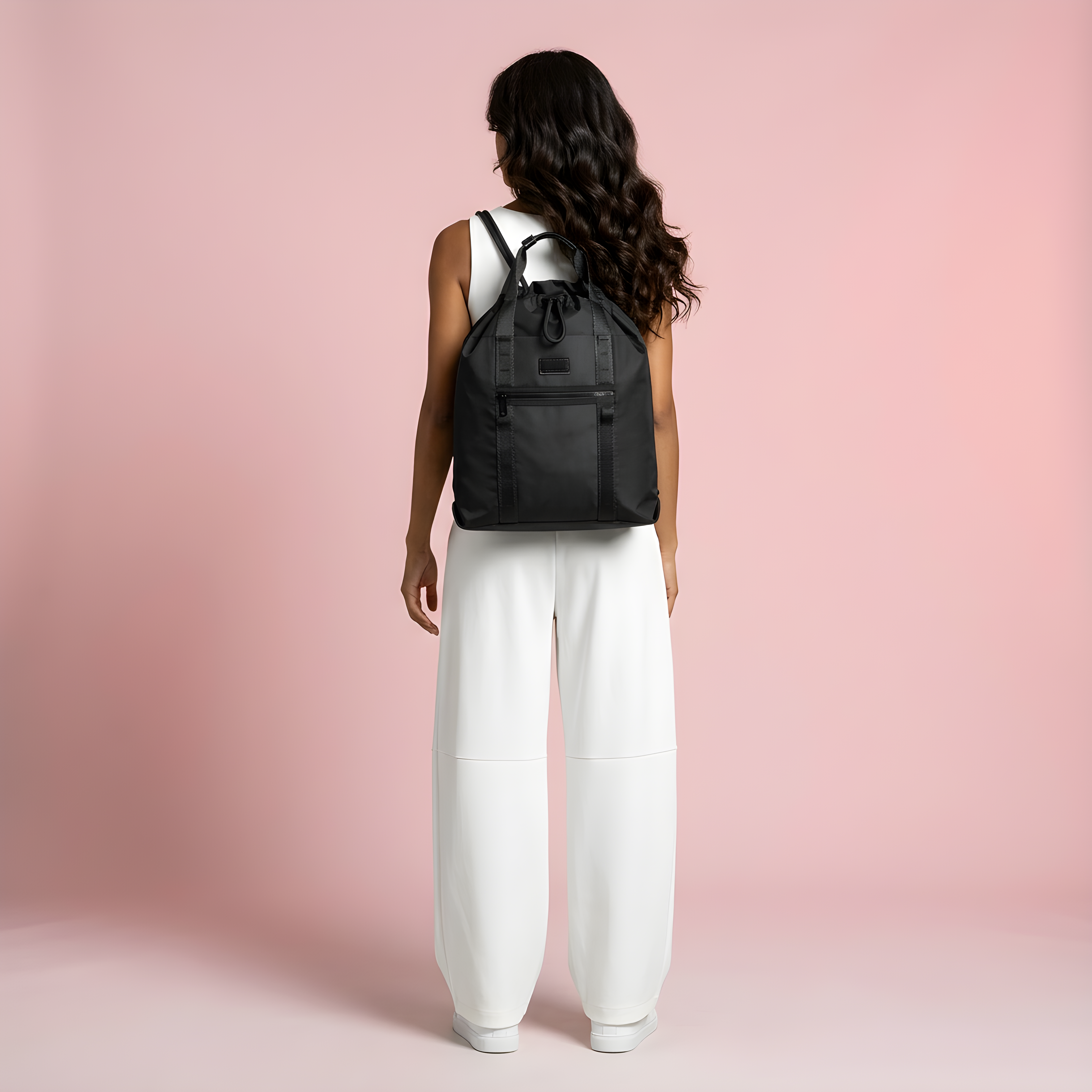 Q-CORD Premium Nylon & Genuine Leather Sport Backpack – Waterproof & Convertible