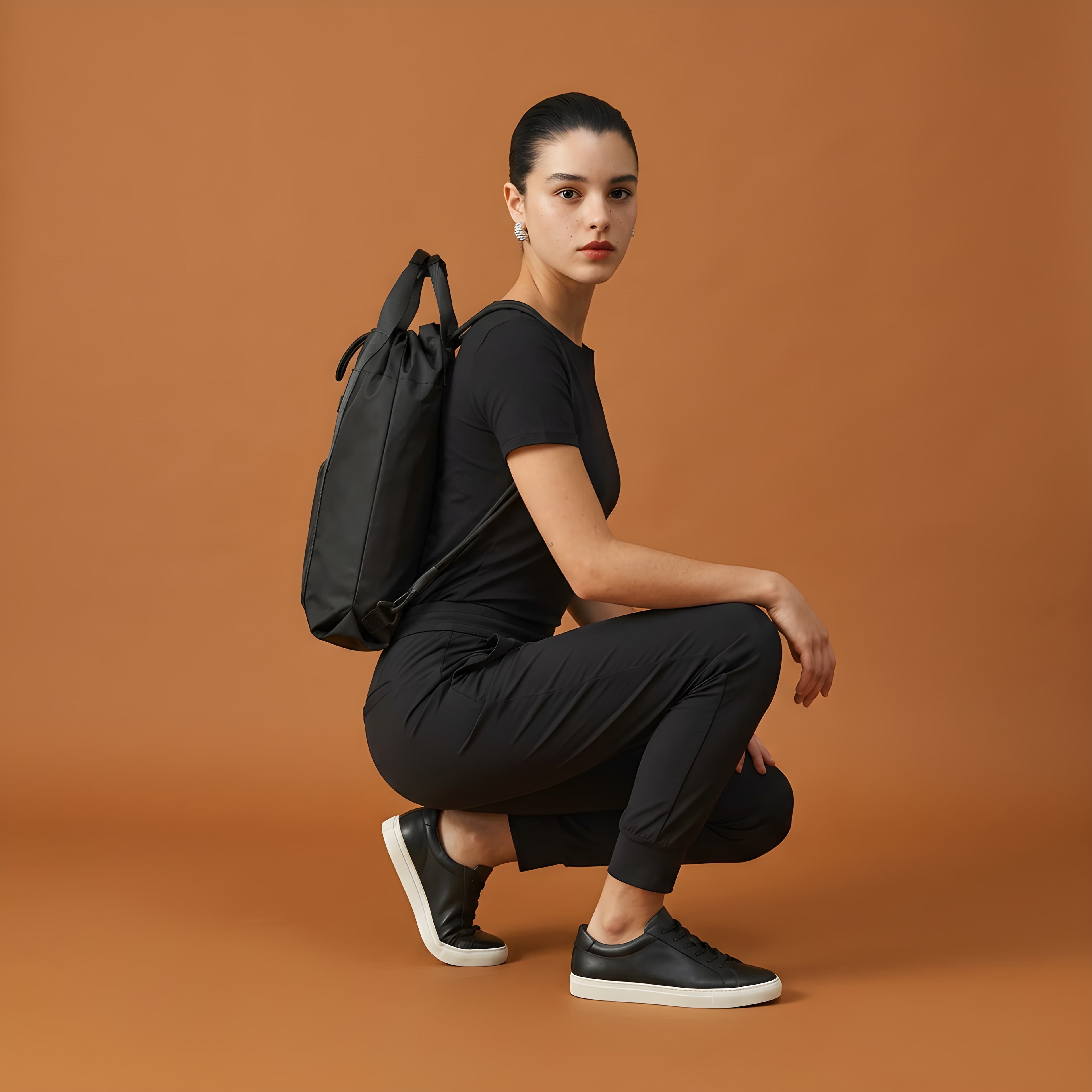 Q-CORD Premium Nylon & Genuine Leather Sport Backpack – Waterproof & Convertible