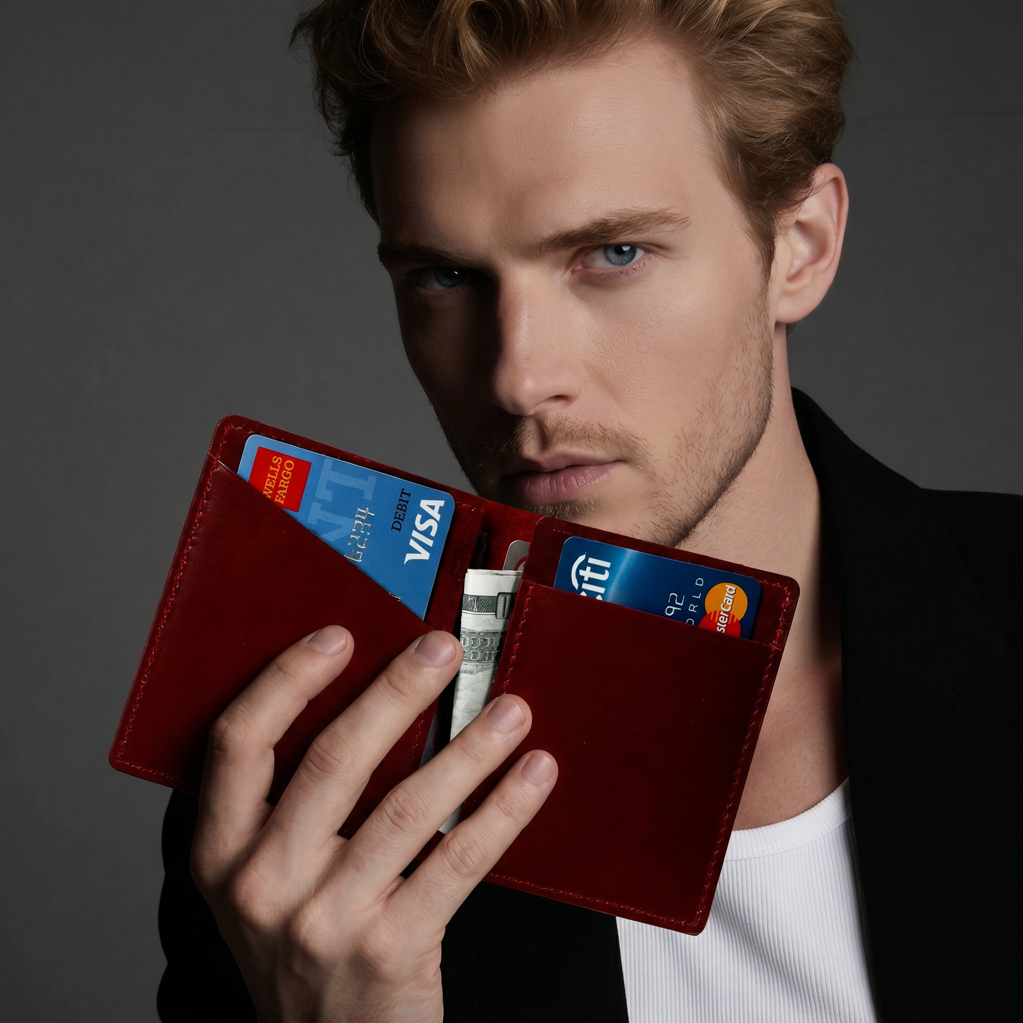 Q-CORVUS Genuine Leather Credit Card Holder – Where Elegance Meets Functionality