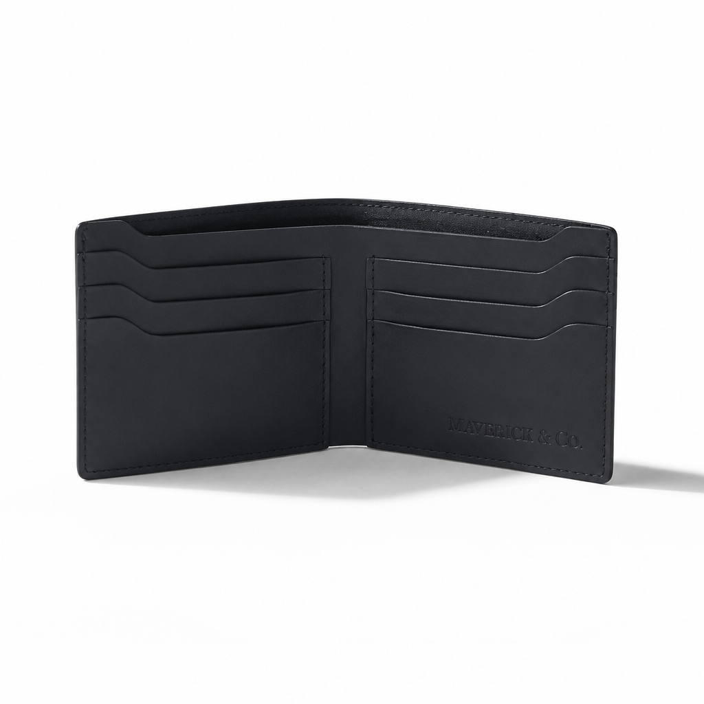 Q-CREST Genuine Leather Wallet – Slim Billfold for Men