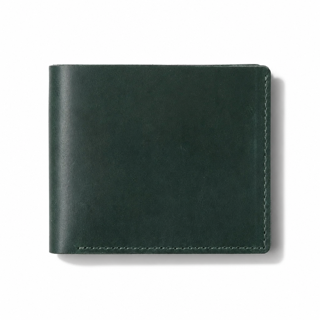 Q-CREST Genuine Leather Wallet – Slim Billfold for Men