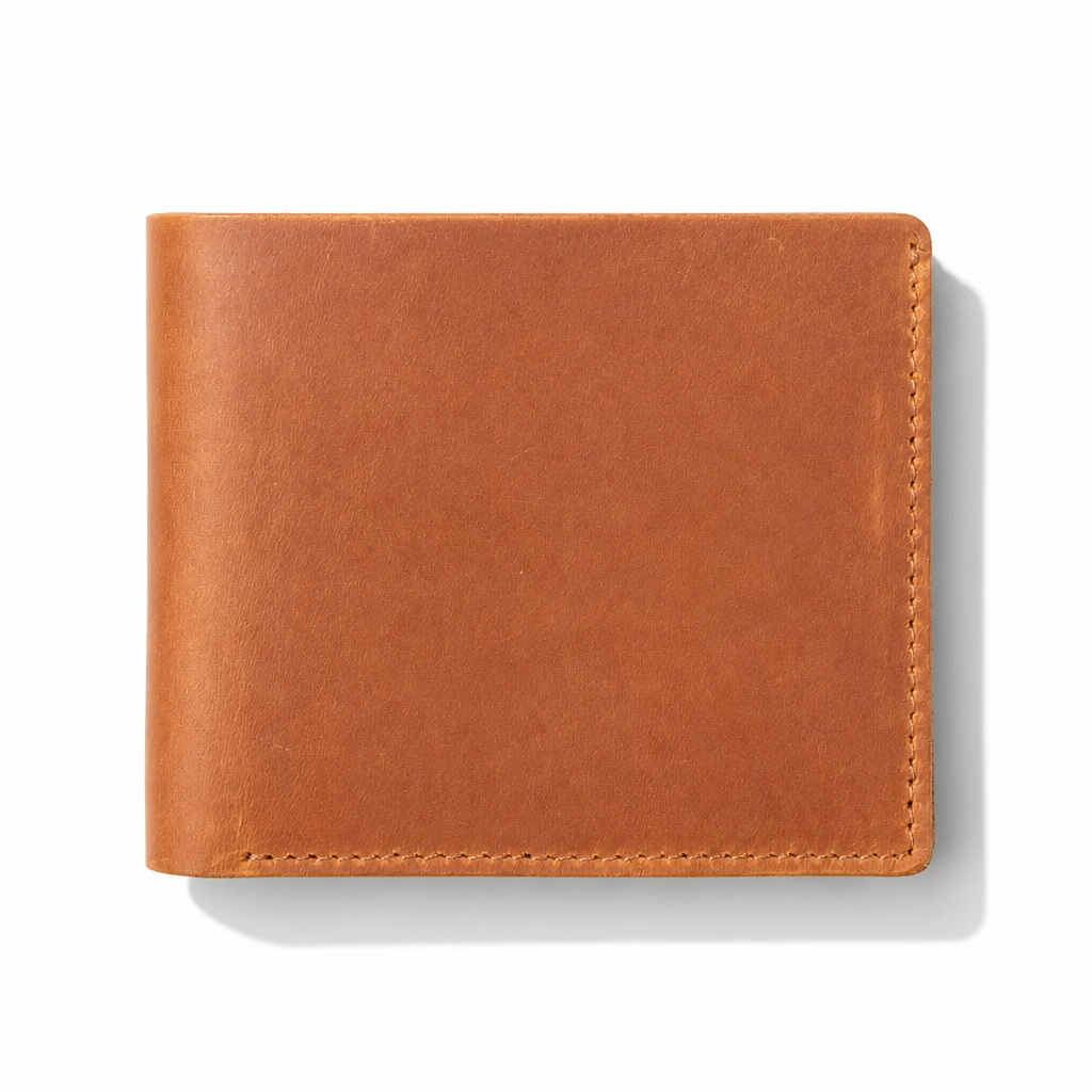 Q-CREST Genuine Leather Wallet – Slim Billfold for Men