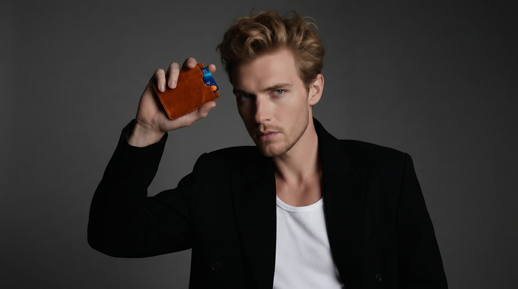 Q-Forge Men's Minimalist Small Wallet – Compact, Efficient, and Stylish