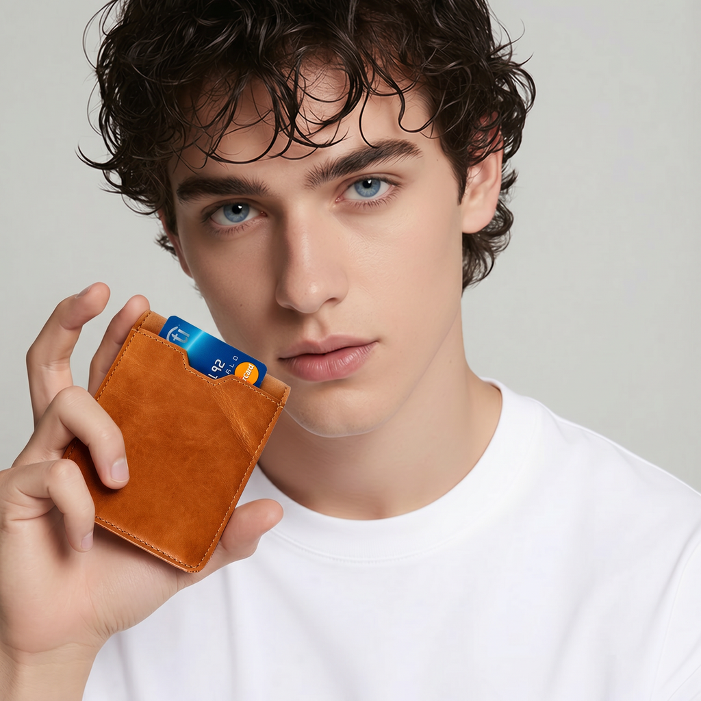 Q-Forge Men's Minimalist Small Wallet – Compact, Efficient, and Stylish