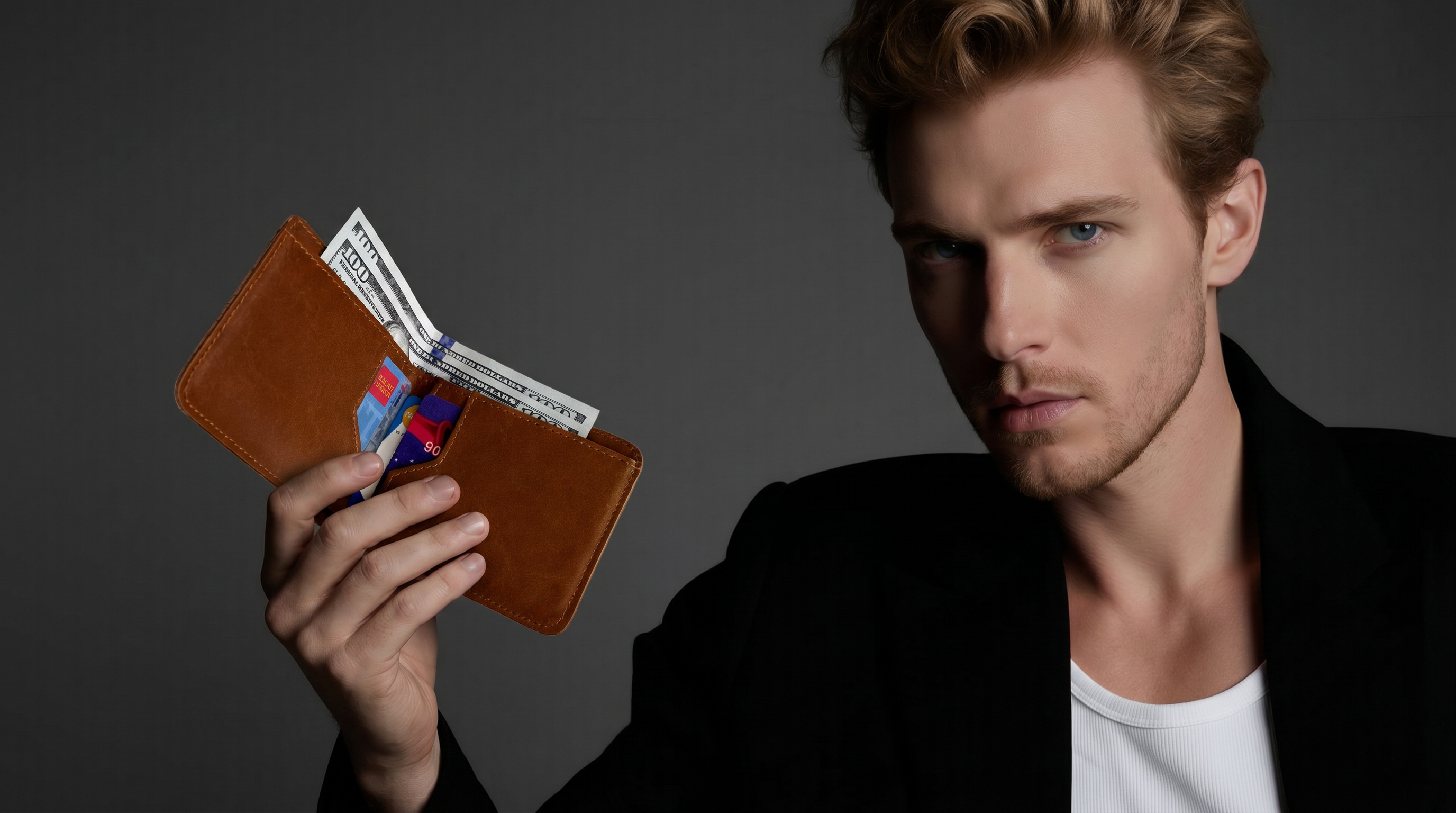 Q-Forge Men's Minimalist Small Wallet – Compact, Efficient, and Stylish
