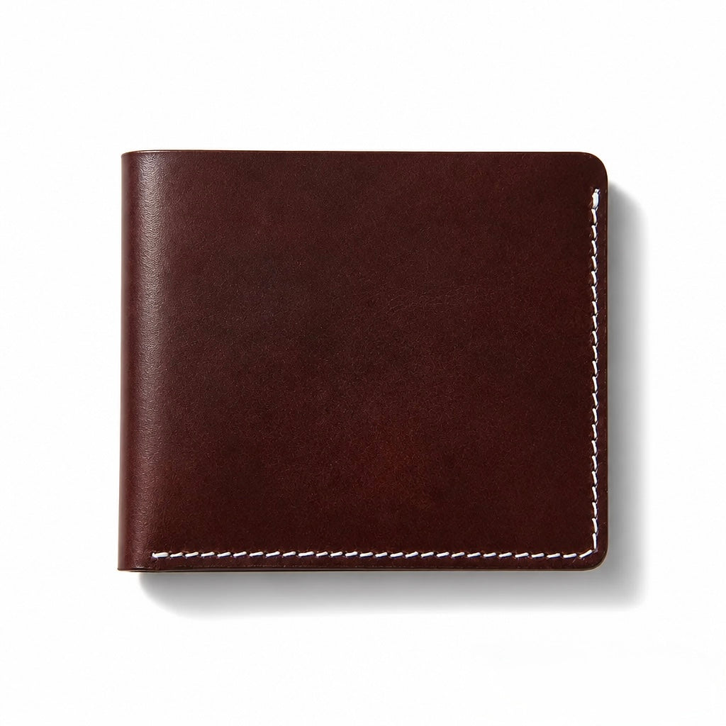 Q-FORTAN Slim Leather Bifold Wallet for Men – Italian Vegetable Tanned, RFID Blocking