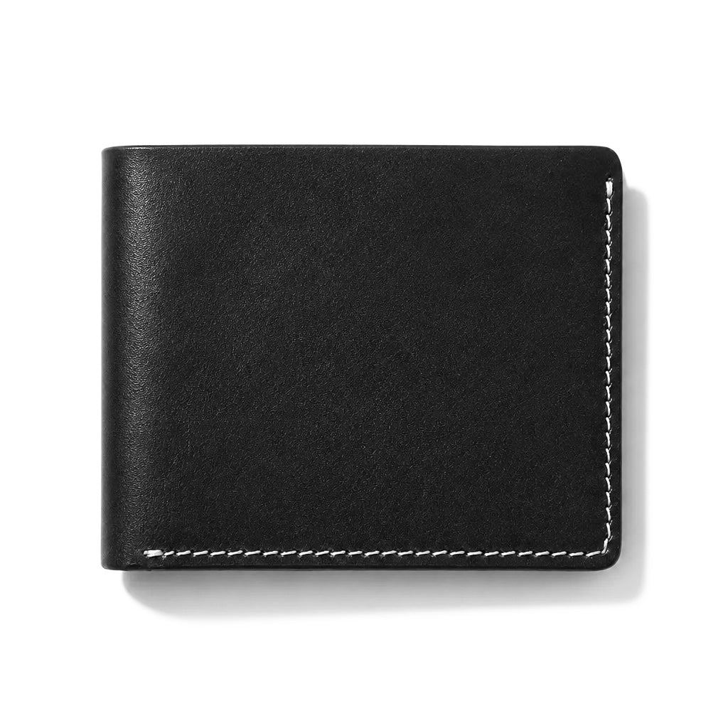 Q-FORTAN Slim Leather Bifold Wallet for Men – Italian Vegetable Tanned, RFID Blocking