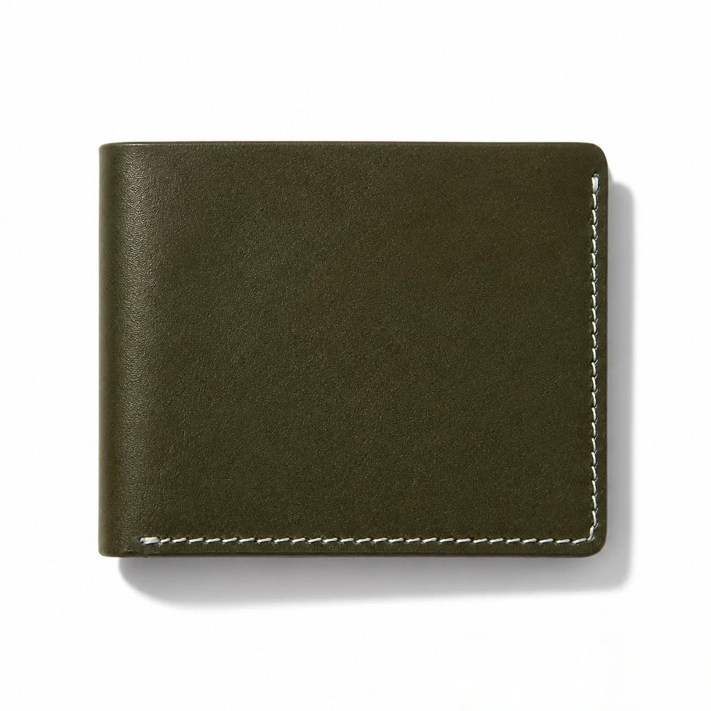 Q-FORTAN Slim Leather Bifold Wallet for Men – Italian Vegetable Tanned, RFID Blocking