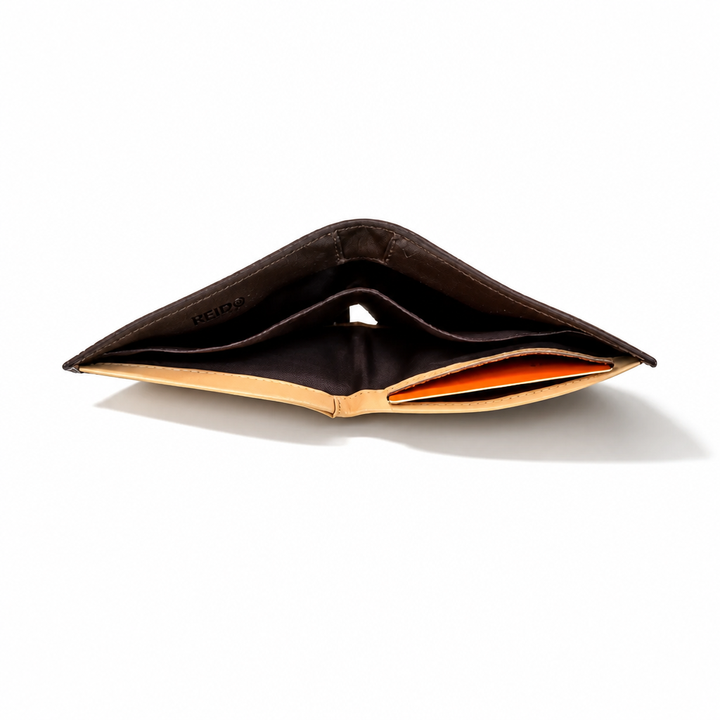 Q-FORTIS Men's Genuine Leather RFID Slim Bifold Wallet – Vintage Luxury & Smart Protection