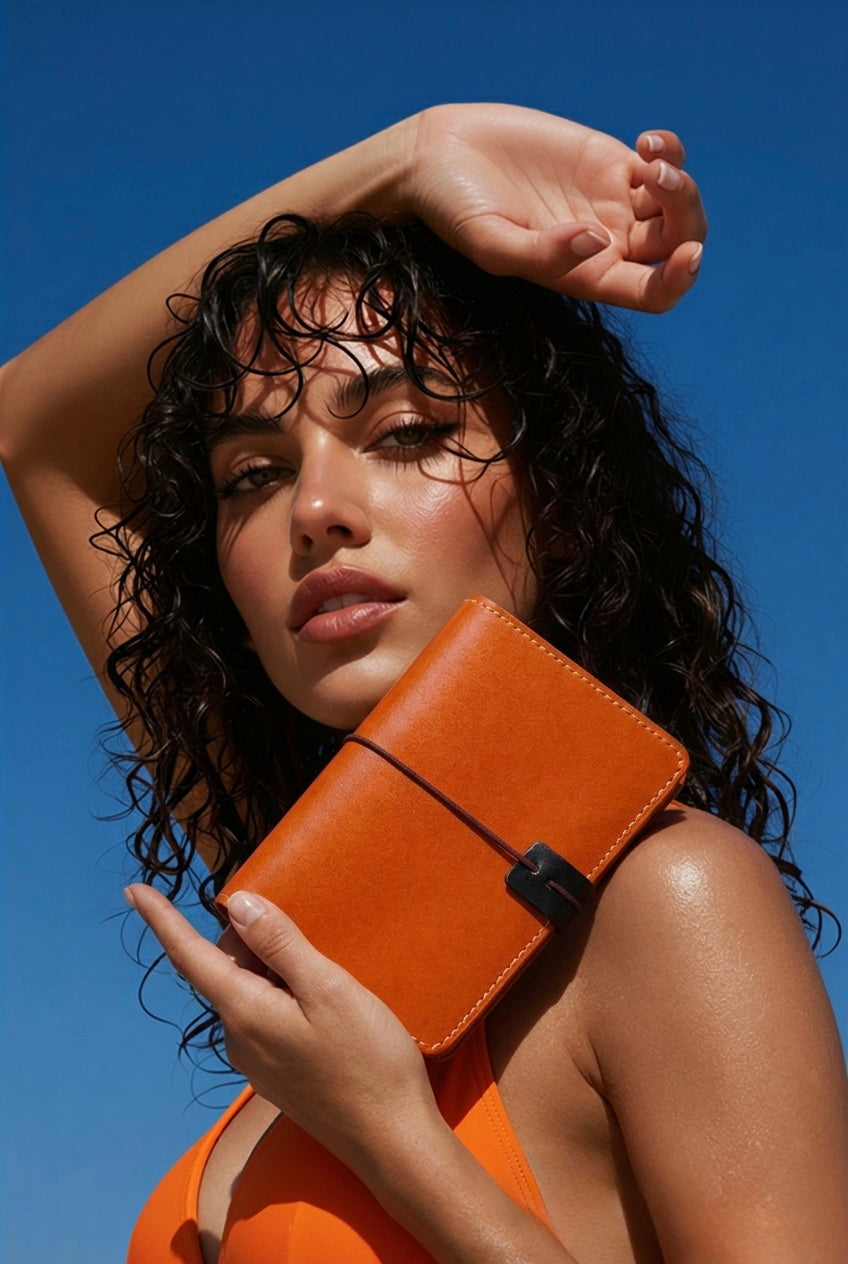 Q-JETSET Luxury Handmade Top-Grain Leather Passport Holder