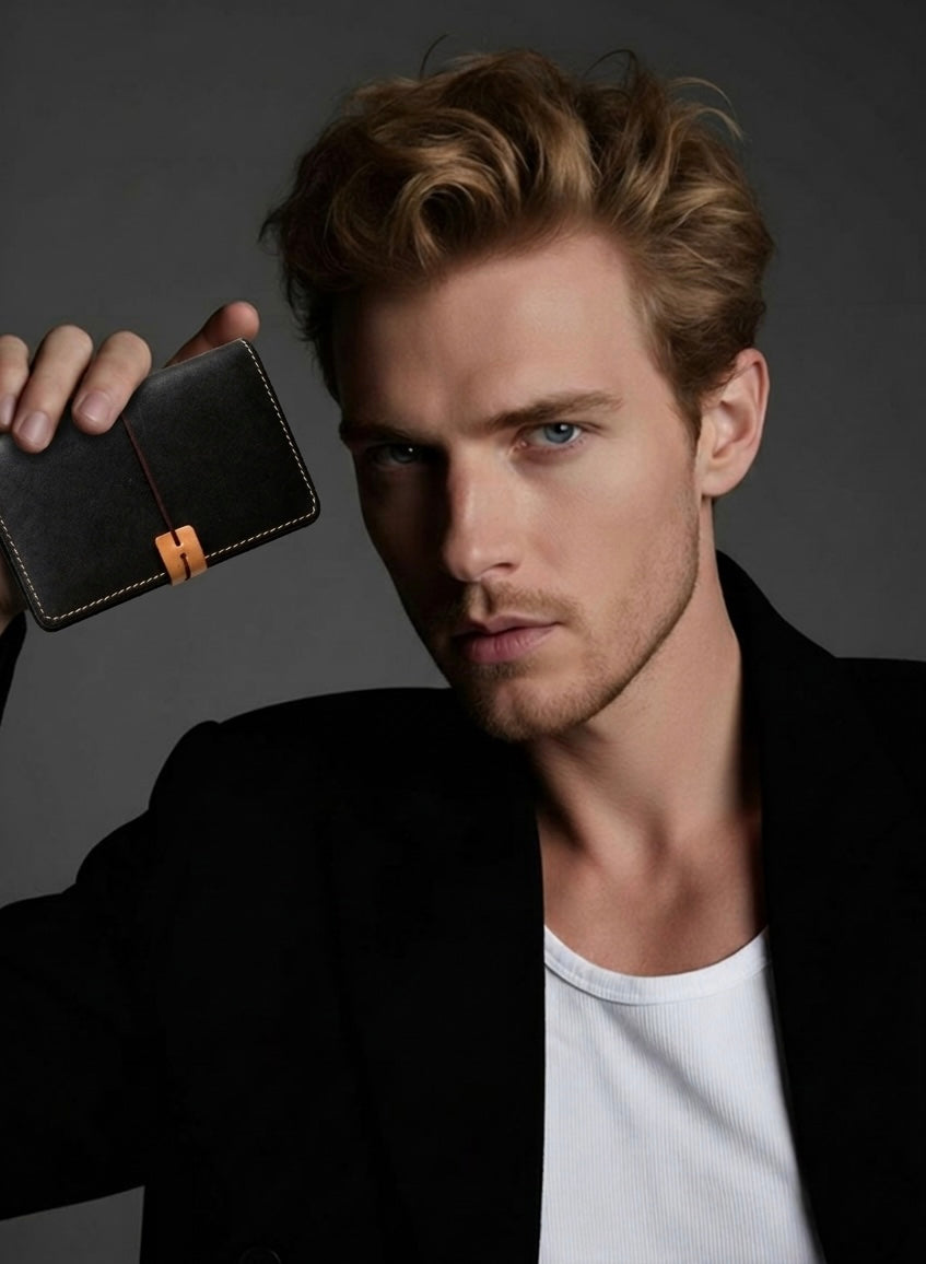 Q-JETSET Luxury Handmade Top-Grain Leather Passport Holder