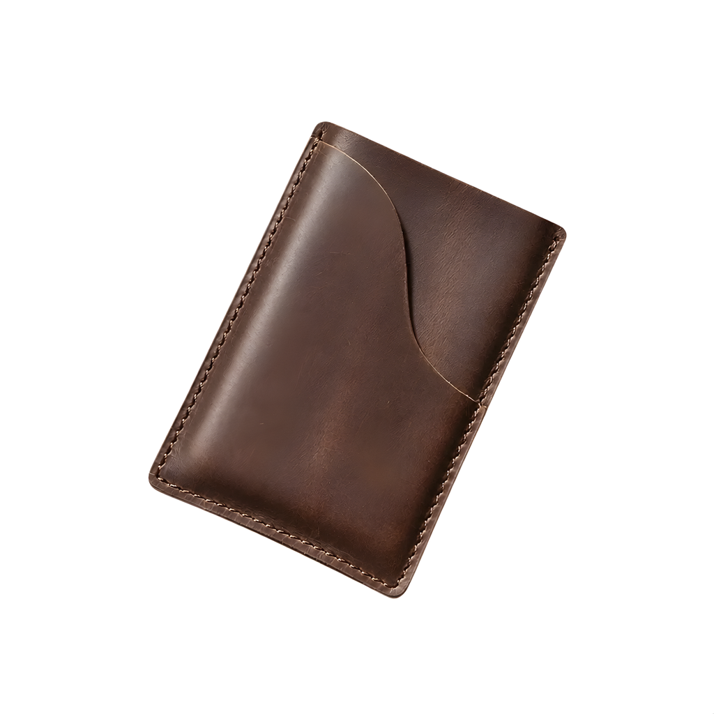 Q-LUMEX Genuine Leather Credit Card Holder | Slim Minimalist Wallet
