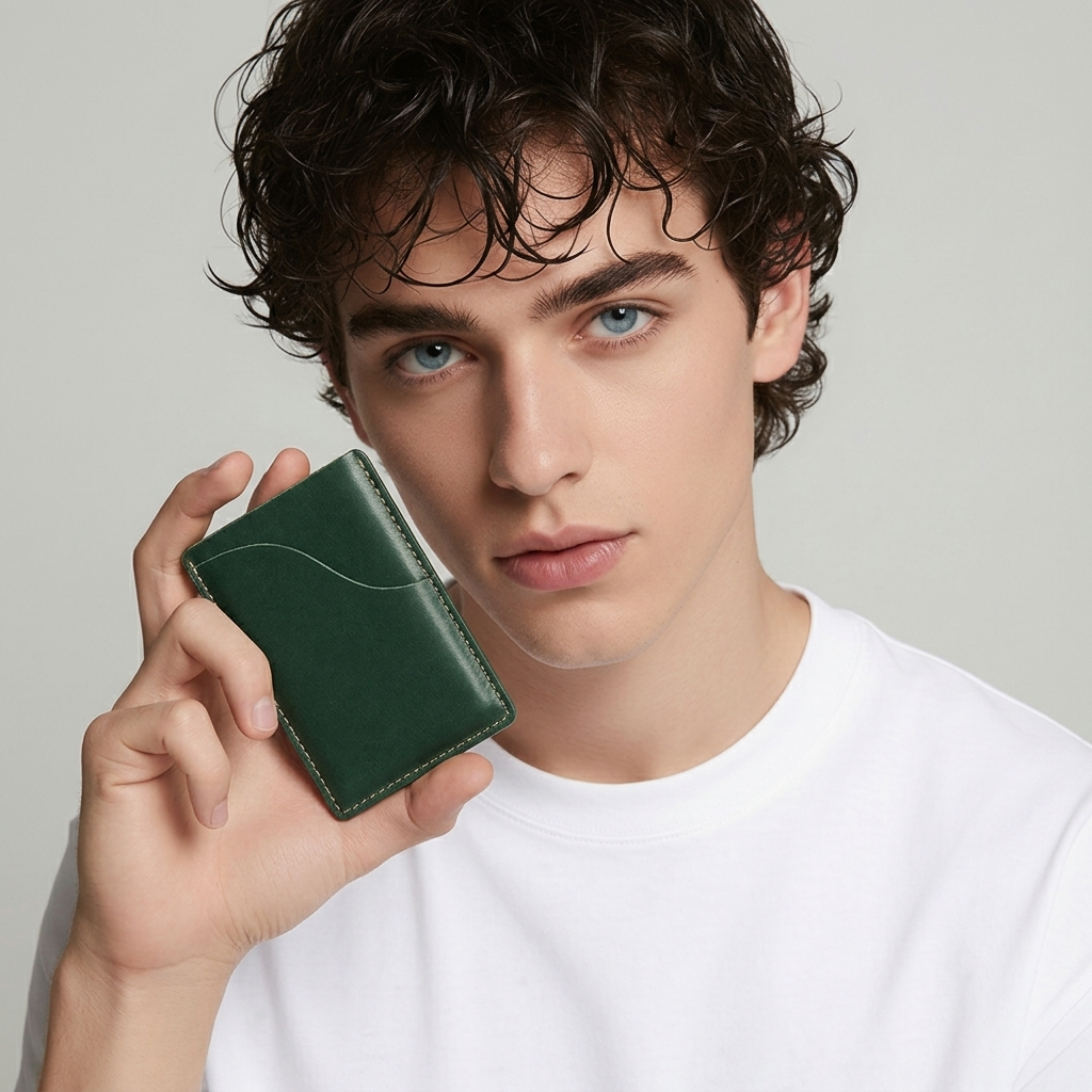 Q-LUMEX Genuine Leather Credit Card Holder | Slim Minimalist Wallet