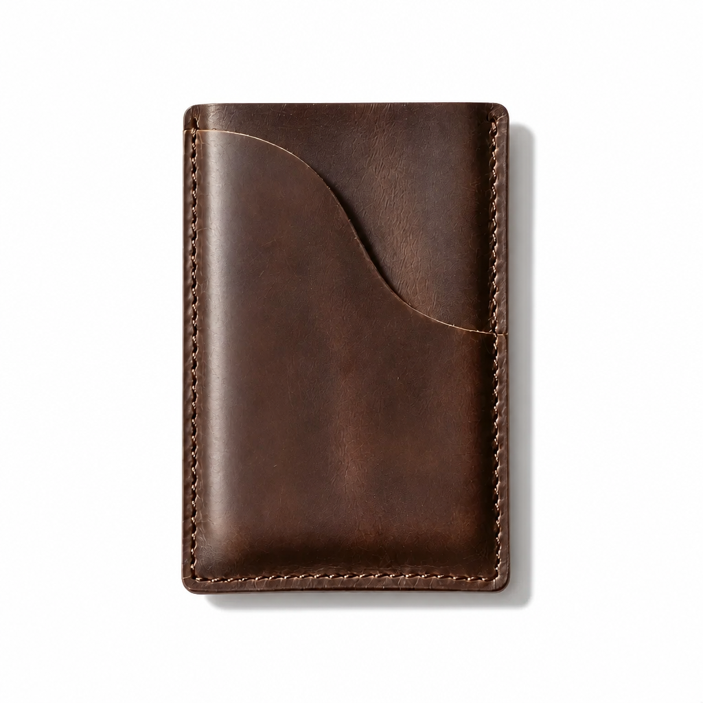 Q-LUMEX Genuine Leather Credit Card Holder | Slim Minimalist Wallet