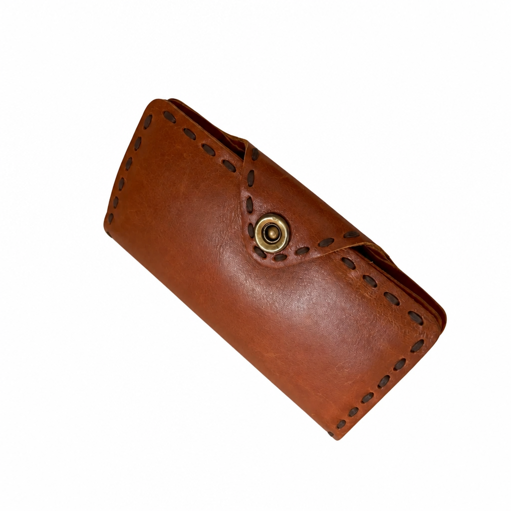 Q-MIA Women's Full-Grain Leather Long Wallet – Luxury RFID Blocking Clutch