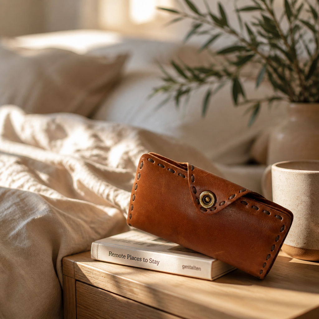 Q-MIA Women's Full-Grain Leather Long Wallet – Luxury RFID Blocking Clutch