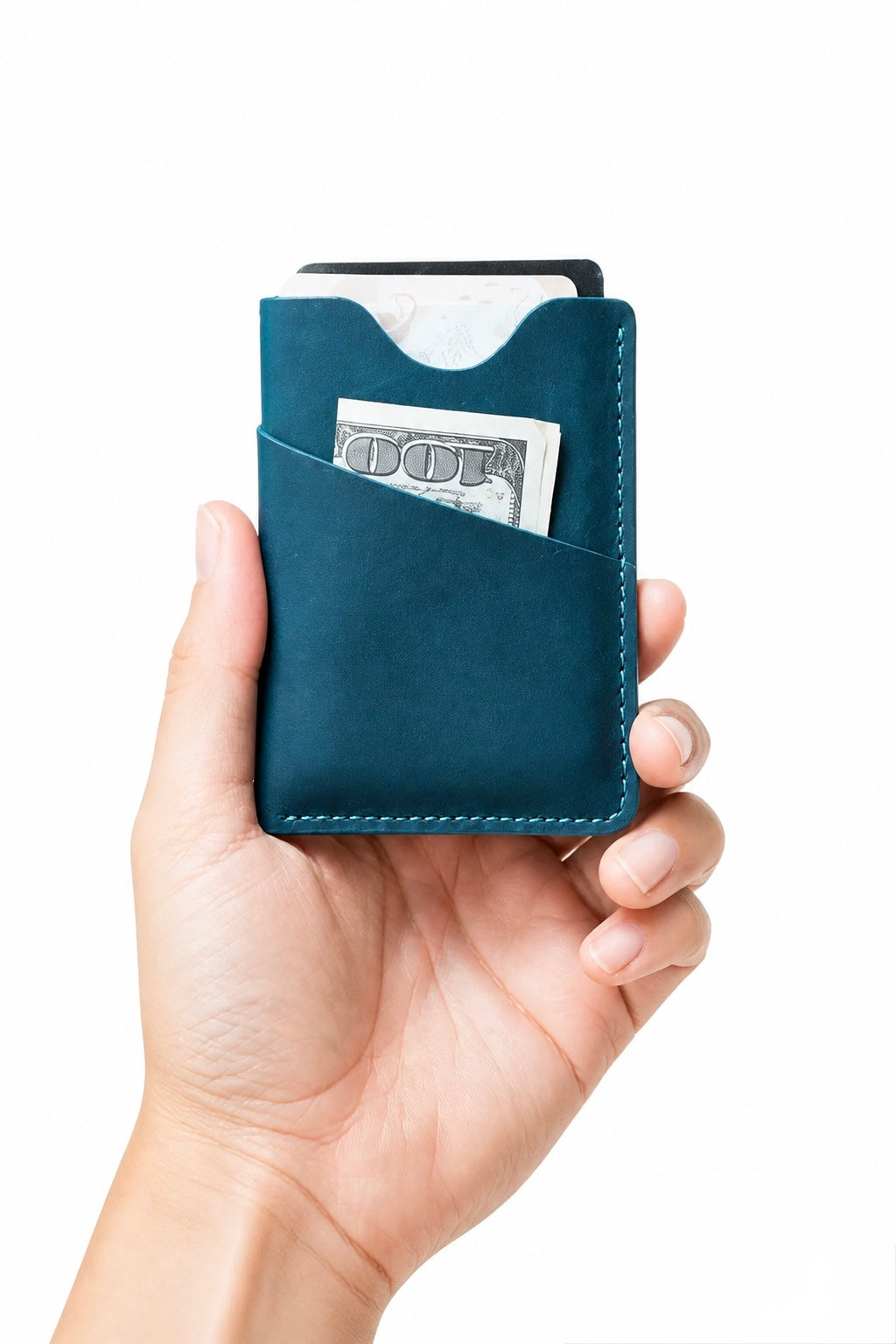 Q-NEXHOLD Genuine Leather Credit Card Holder – Where Elegance Meets Function