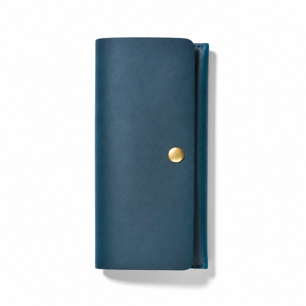 Q-PRESTIGE Top Grain Leather Long Wallet – Large Capacity & Waterproof