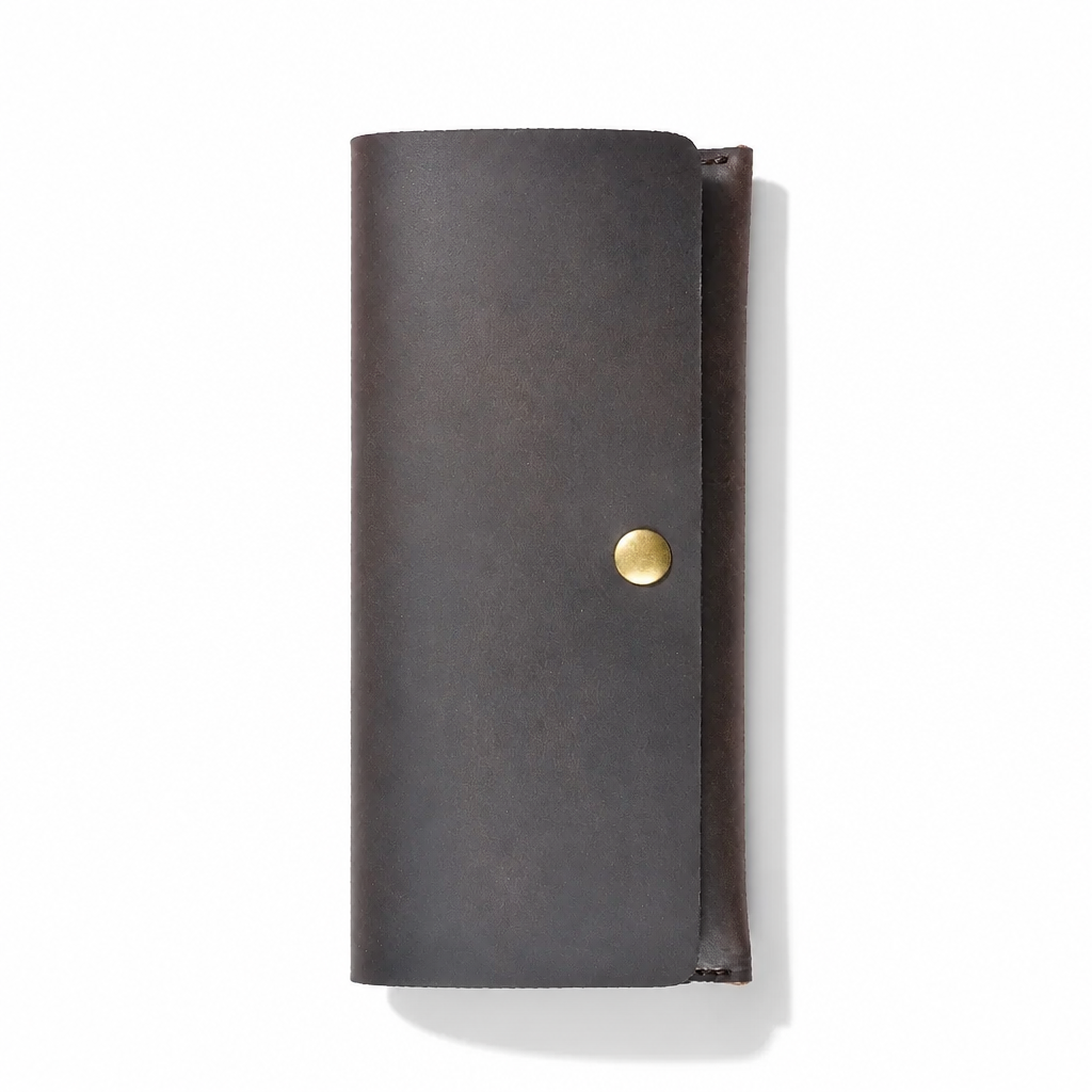 Q-PRESTIGE Top Grain Leather Long Wallet – Large Capacity & Waterproof