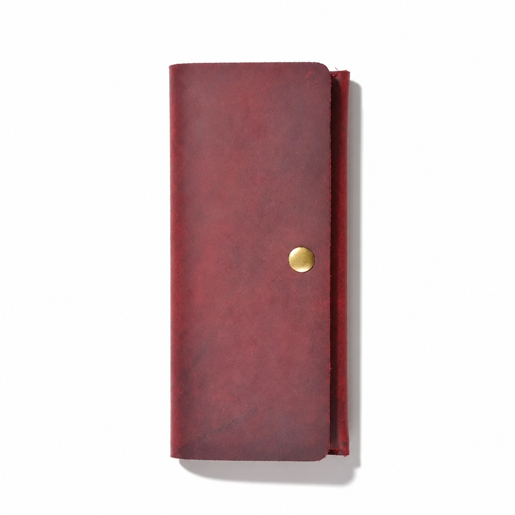Q-PRESTIGE Top Grain Leather Long Wallet – Large Capacity & Waterproof