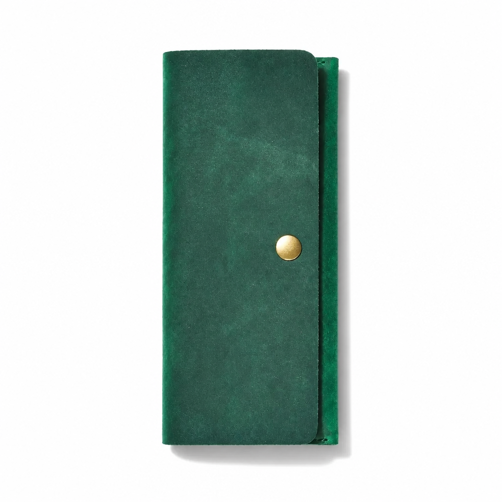 Q-PRESTIGE Top Grain Leather Long Wallet – Large Capacity & Waterproof