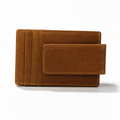 Q-Reign Genuine Leather Credit Card Holder with RFID Blocking & Money Clip