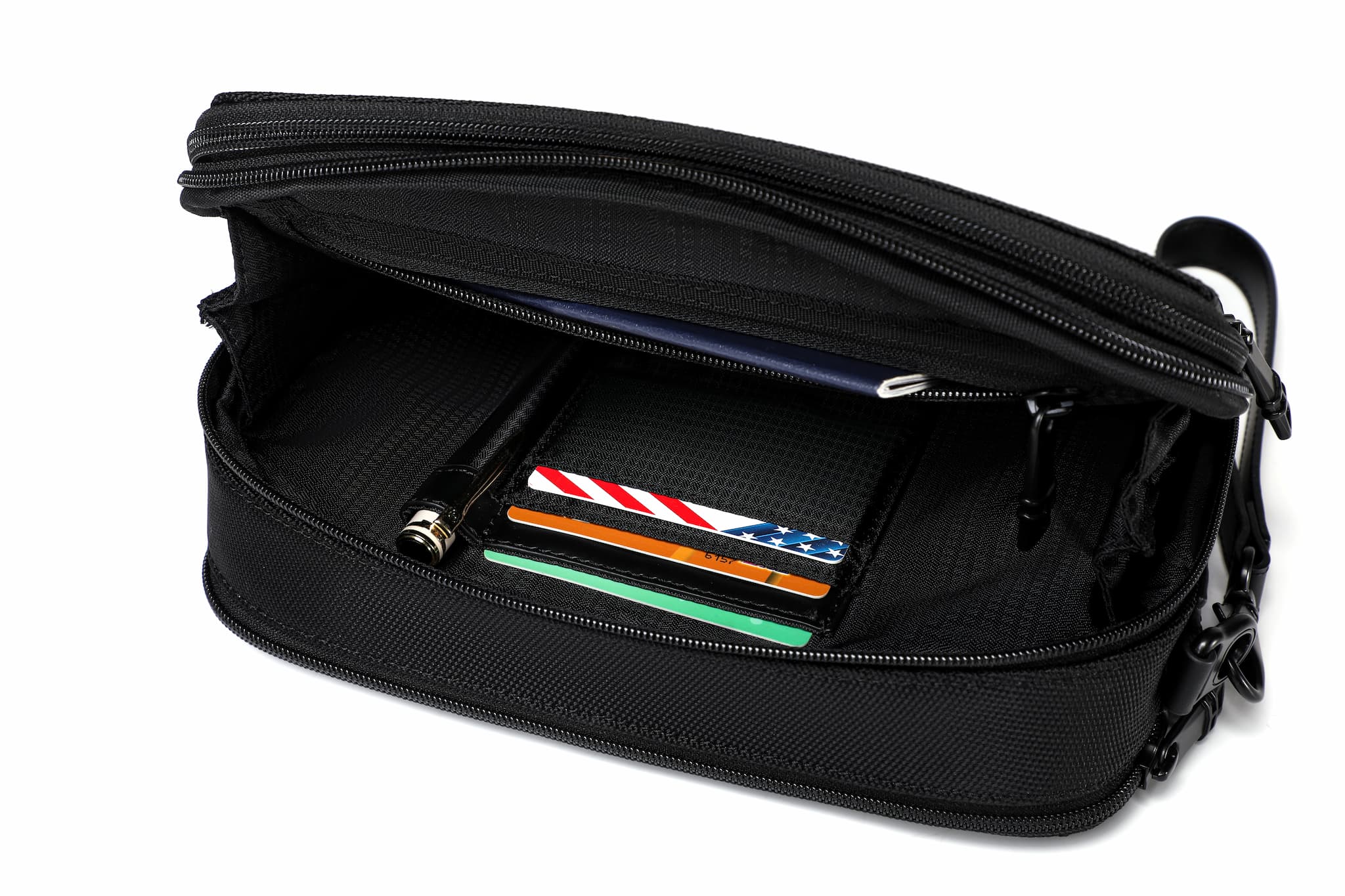Q-VAIRO Ballistic Nylon & Genuine Leather Handbag
