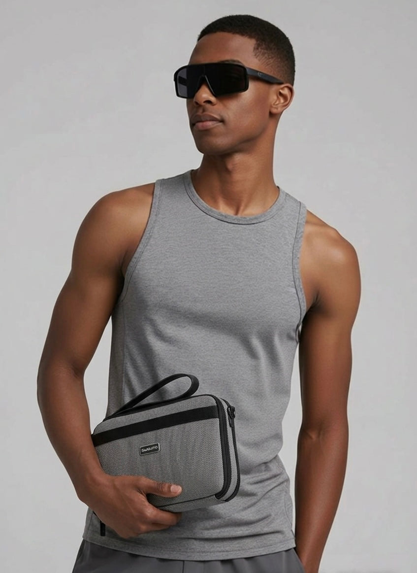 Q-VAIRO Ballistic Nylon & Genuine Leather Handbag