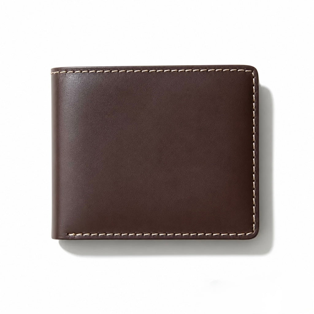 Q-SECURO Men's Slim Bifold Wallet – Italian Vegetable Tanned Leather, RFID Blocking, 6 Card Slots