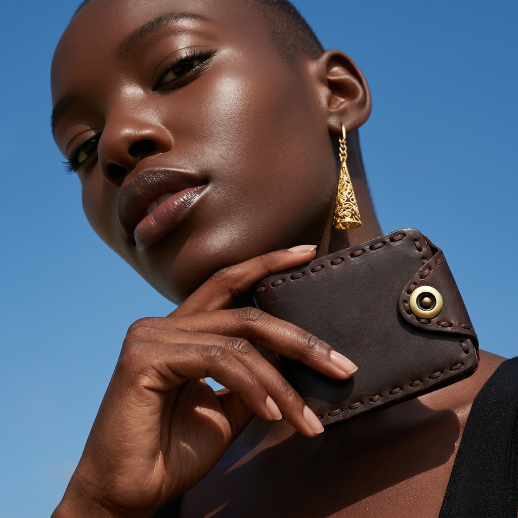 Q-SELENE Women's Full-Grain Leather Wallet with RFID Blocking