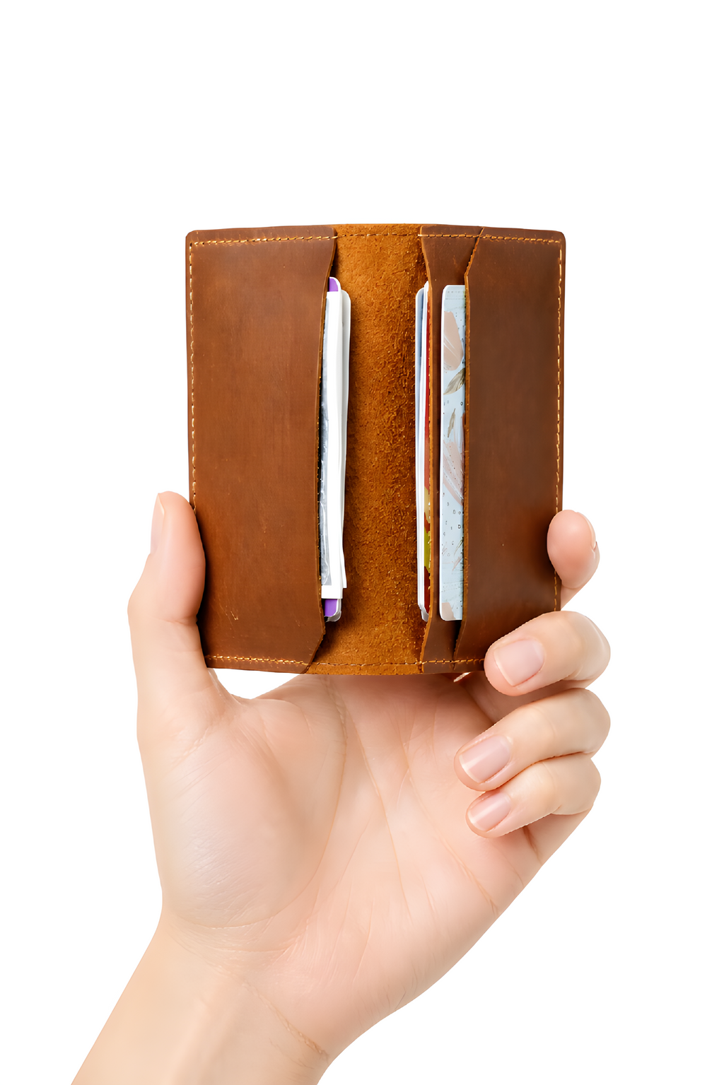 Q-STEELFOLD Genuine Leather Credit Card Holder – Where Style Meets Functionality