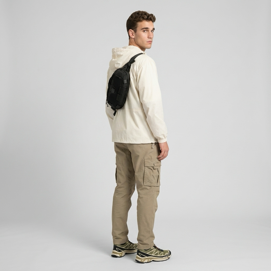 Q-STORM Waterproof Crossbody Bag – 1680D Polyester, Anti-Scratch, Unisex Everyday Carry