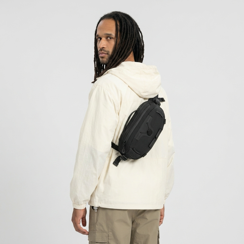 Q-STORM Waterproof Crossbody Bag – 1680D Polyester, Anti-Scratch, Unisex Everyday Carry