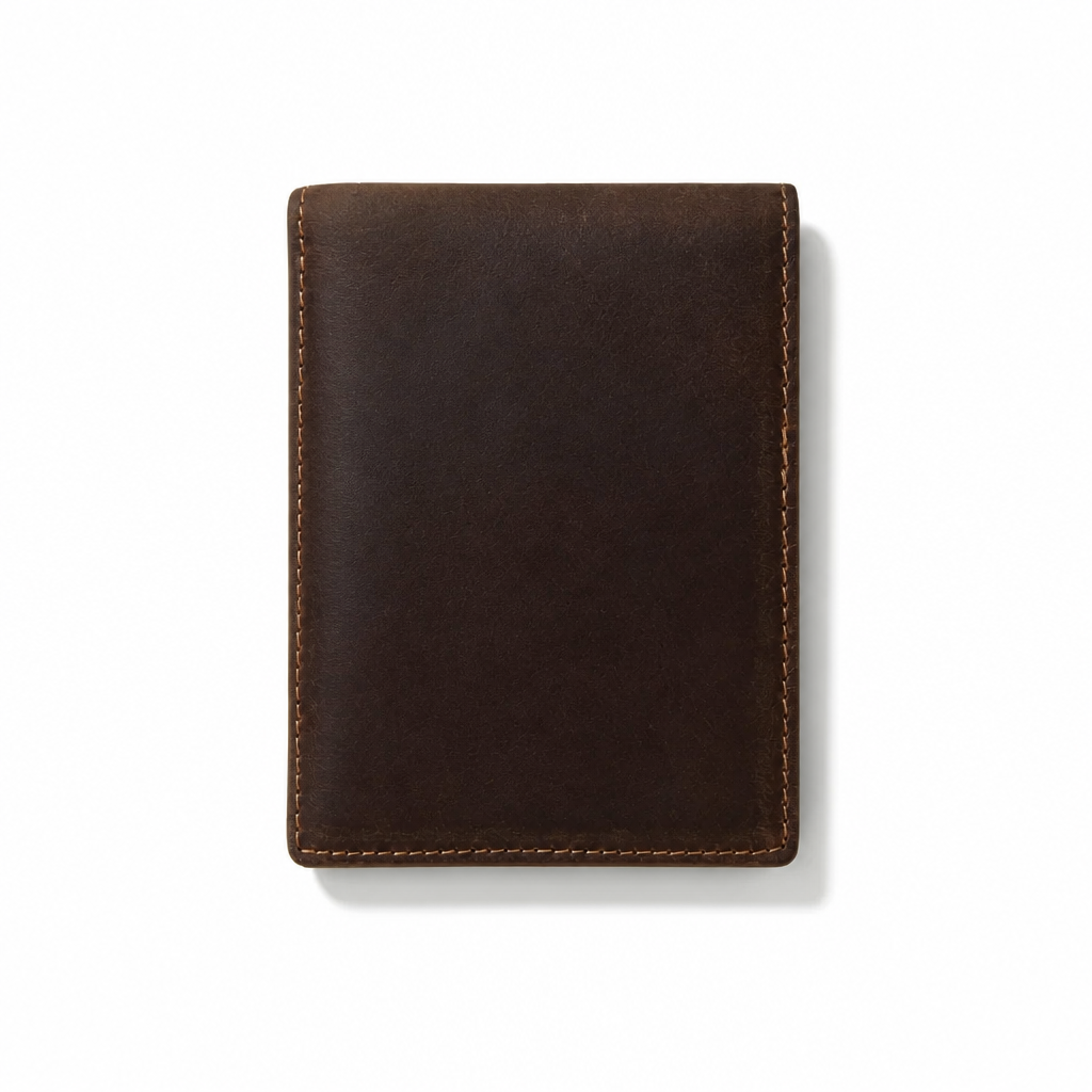 Q-SUMMIT Genuine Leather RFID Blocking Wallet – 9 Card Slots & Dual Cash Compartments