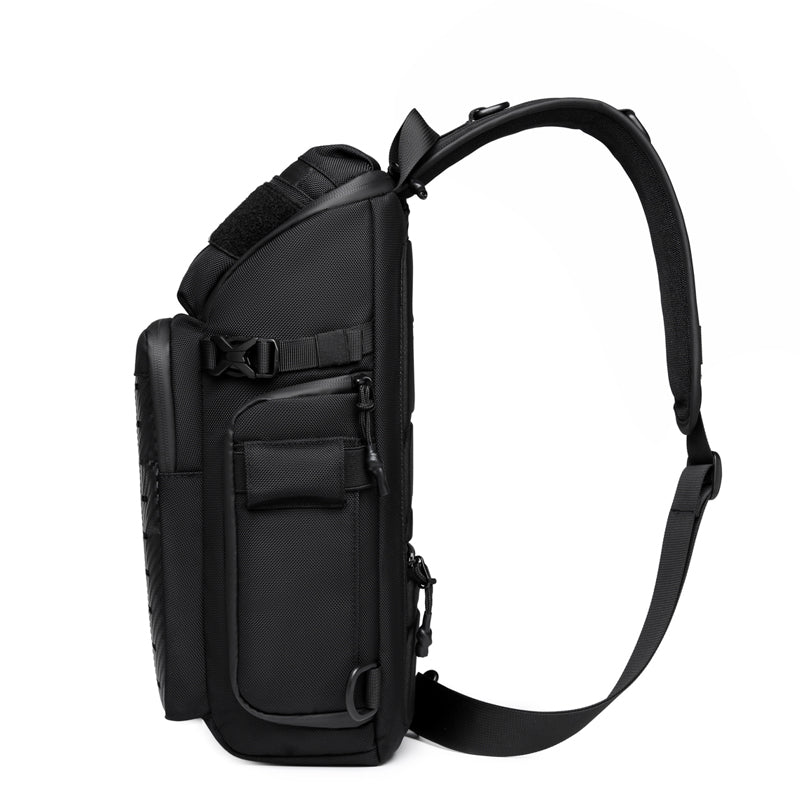 Q-TRAILEDGE Men's Waterproof Sport Chest Bag – 1680D Polyester, Anti-Theft, Versatile Carry