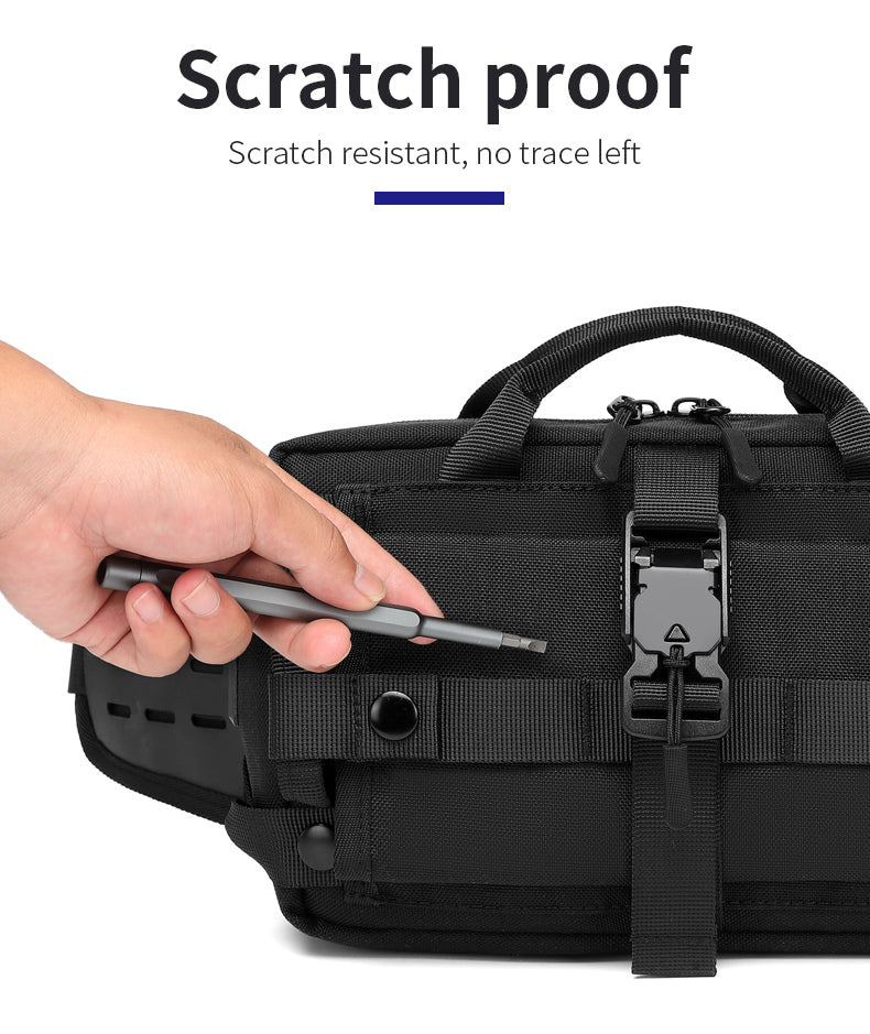 Q-URBAN Urban Edge Men's Waterproof Crossbody Bag | Travel Satchel & Messenger Bag