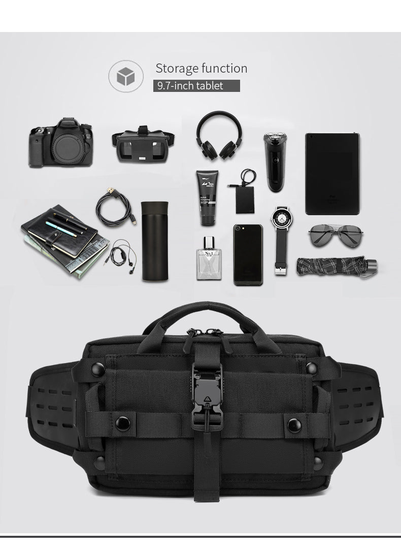 Q-URBAN Urban Edge Men's Waterproof Crossbody Bag | Travel Satchel & Messenger Bag