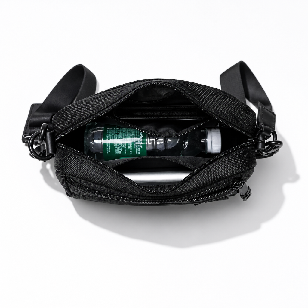 Q-VEZARA Waterproof 1680D Nylon Crossbody Organizer Bag – Multipurpose Cross-Chest Bag
