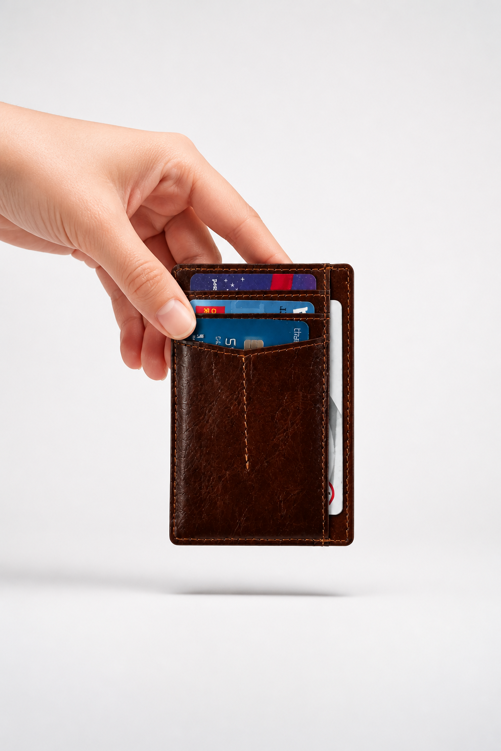 Q-VAULT Genuine Leather Credit Card Holder – Where Elegance Meets Function and Security
