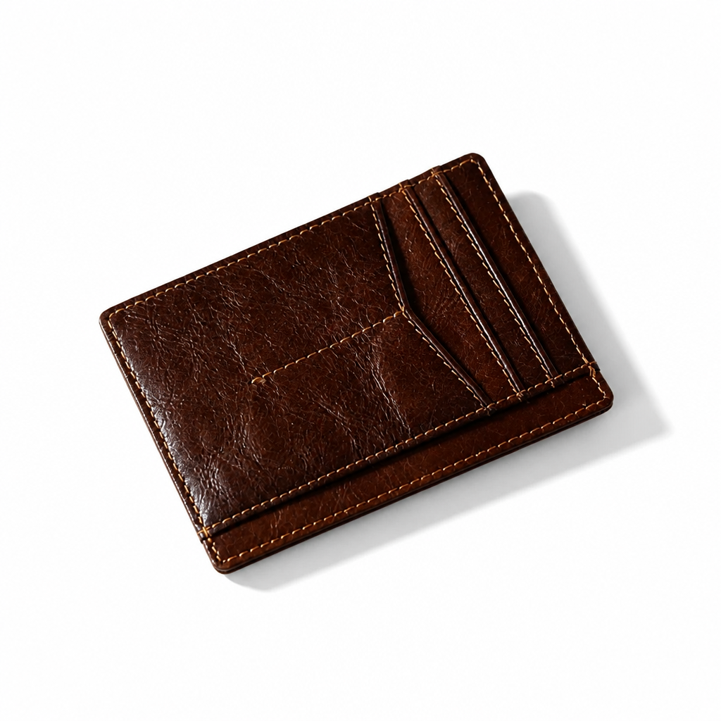 Q-VAULT Genuine Leather Credit Card Holder – Where Elegance Meets Function and Security